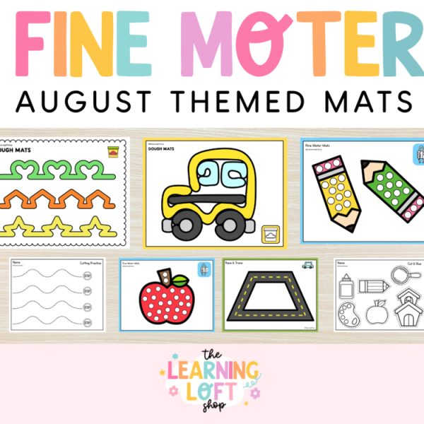 August Fine Motor Mats & More | Kindergarten Preschool Fine Motor Activities