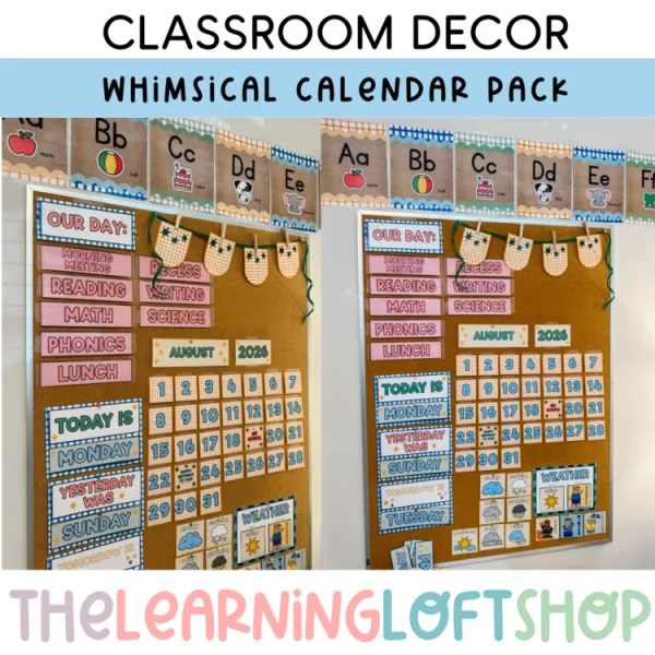 Whimsical Classroom Decor | Calendar Pack | Mini Classroom Decor Bundle