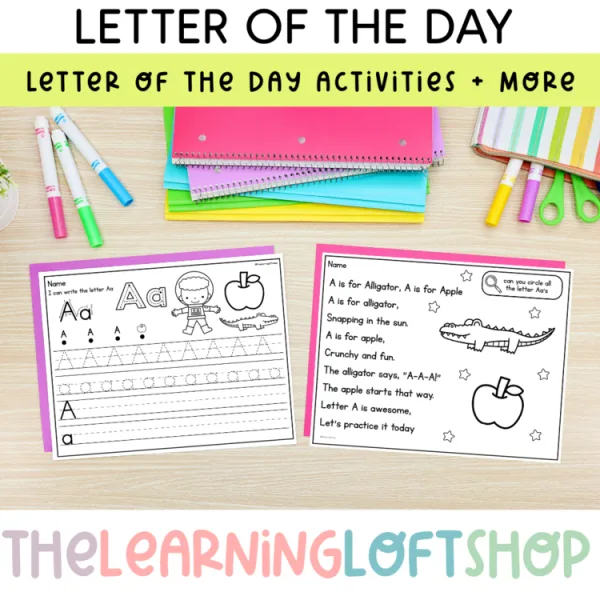 Letter Of The Day | Letter of the day crafts, activities, + more! No prep!