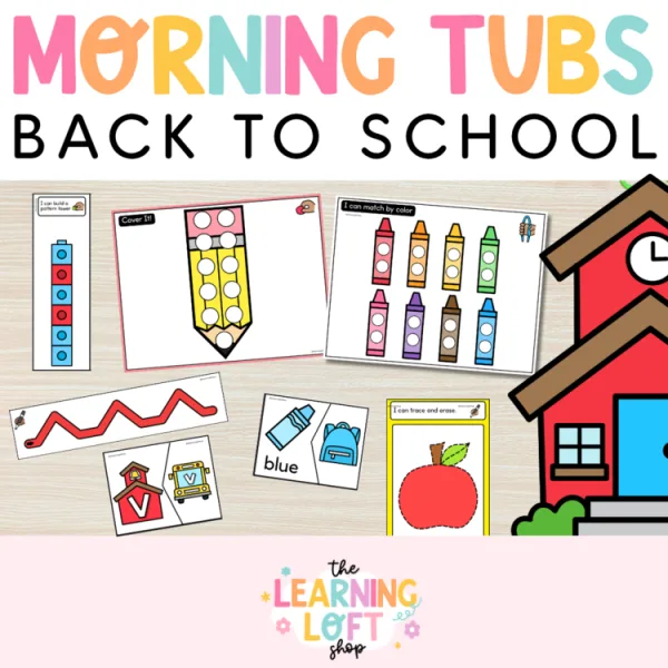 August Morning Bins | Preschool & Kindergarten | Back To School | Centers + More