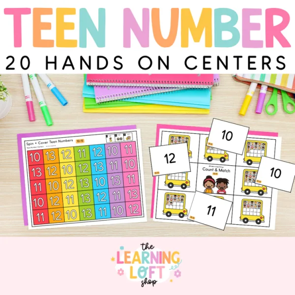 Kindergarten Teen Numbers 11–20 | Number Sense Math Big Centers Bundle