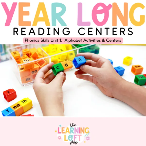 Kindergarten FULL YEAR Alphabet Centers Bundle | Unit 1: Phonics Alphabet