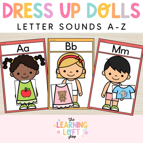 Alphabet Beginning Sounds Dress Up Center | Letter Sound Match | Kindergarten