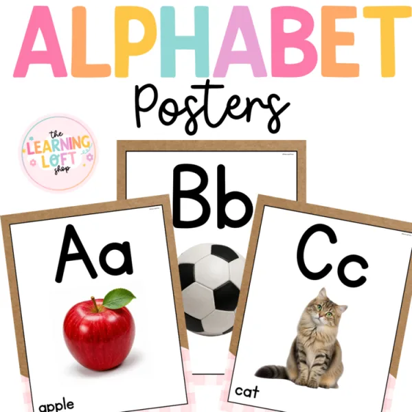 Real-Life Alphabet Posters A–Z | Classroom Alphabet Wall with Photo Pictures