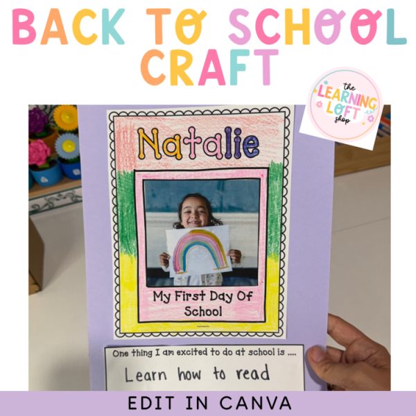 First Day of School Keepsake Craft | Edit in Canva | Back to School