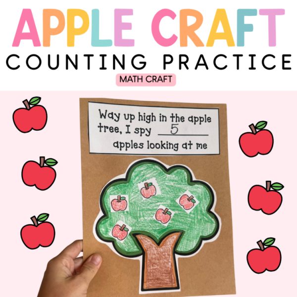 Apple Tree Counting Craft 1-10 Fall Math Number Sense Activity for Kindergarten