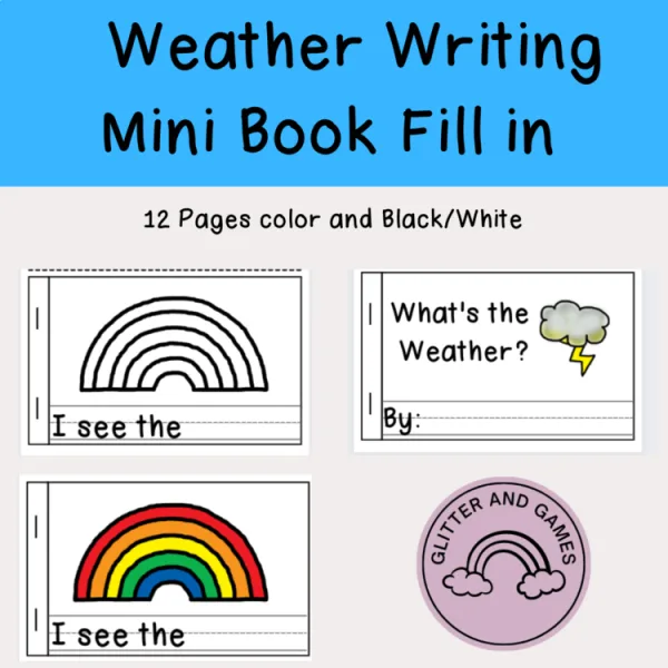 Whats the Weather Mini Book Fill in (12 Pages) *great for centers*