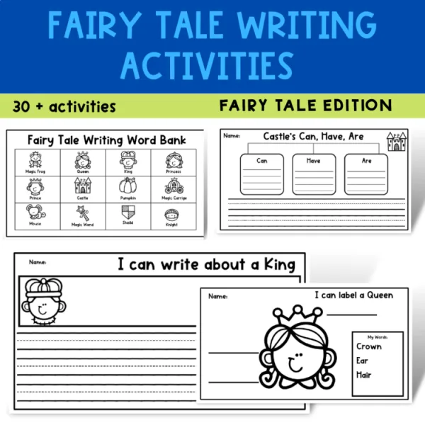 fairy tale writing center activities (fairy tale edition) NO PREP NEEDED