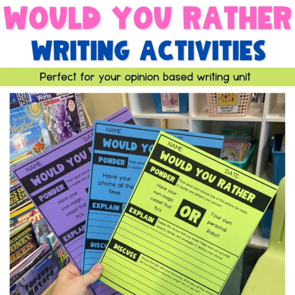 would you rather opinion writing- 25 Journal Prompts (Engaging and Fun)