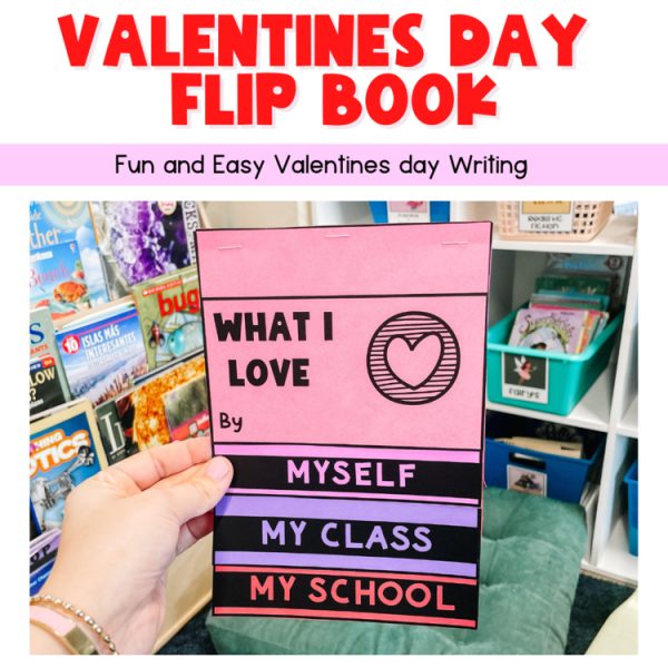 valentines day writing flip book activity