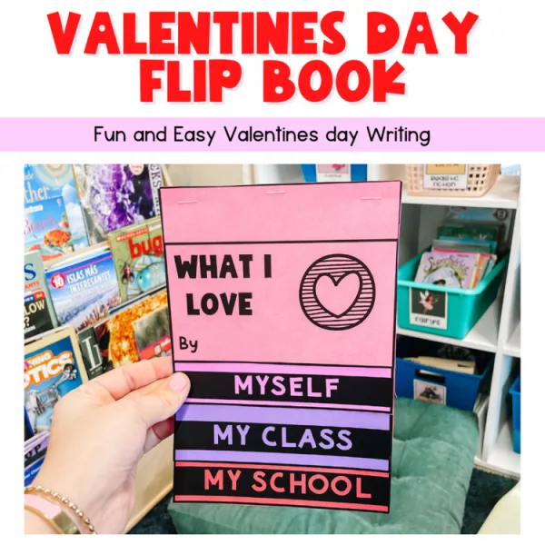 valentines day writing flip book activity