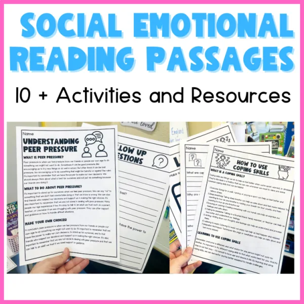 social emotional (SEL) reading passages | activities and resources
