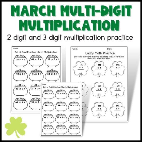 Multi Digit Multiplication March | Great for practice and review