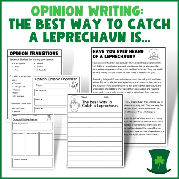 Opinion Writing: The Best Way to Catch A Leprechaun | opinion writing