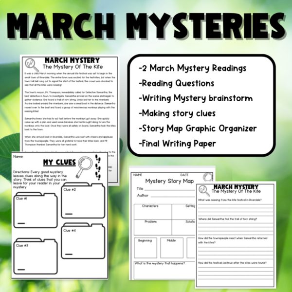 March Mysteries Reading and Writing | Literacy activities