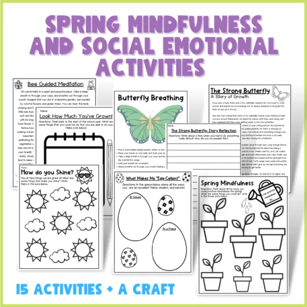 Spring Mindfulness and SEL | Resources and Activities + Craft