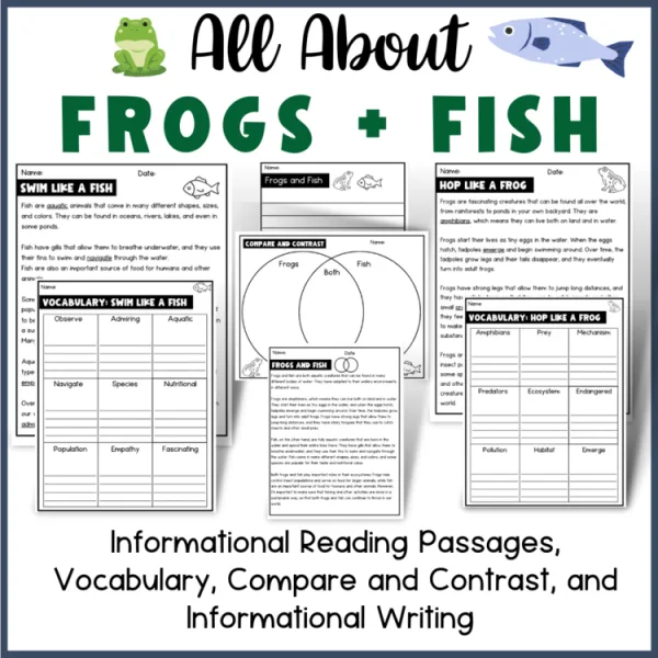 Informational Reading + Writing | Compare and Contrast | Vocabualry
