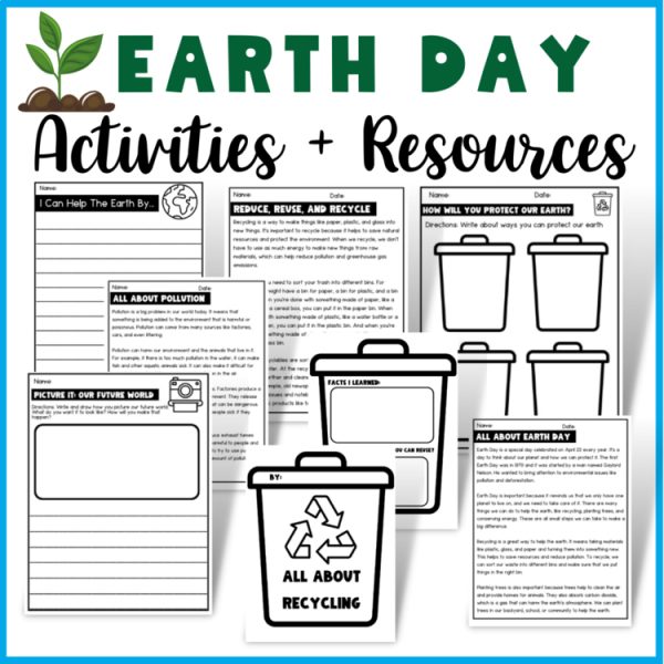 Earth Day Activities, Readings, and Crafts | close readings + writing