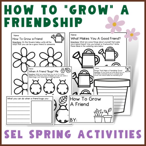 Spring Social Emotional Learning | How to Grow a Friend SEL Activities