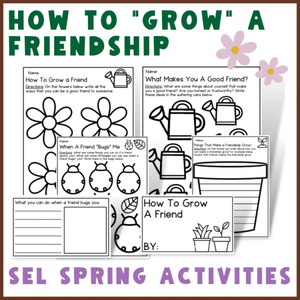 Spring Social Emotional Learning | How to Grow a Friend SEL Activities