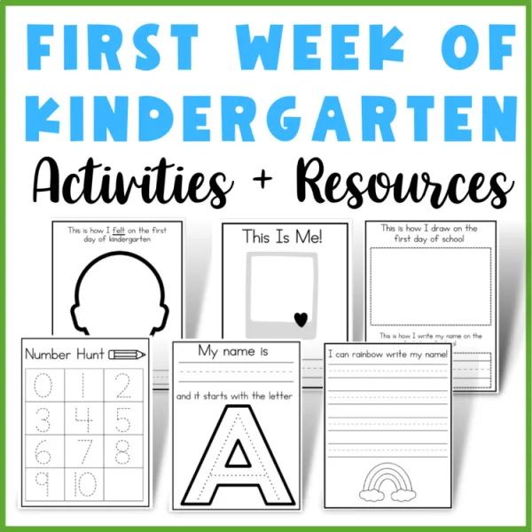 First Week of Kindergarten Activities and Resources| Simple and Straightforward