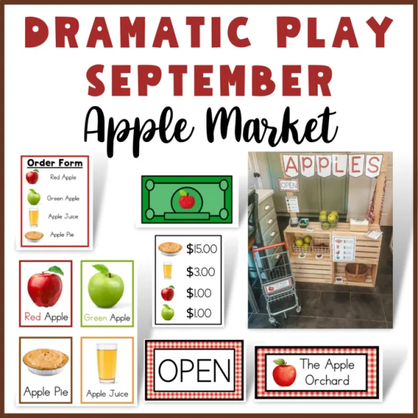 Dramatic Play September | Apple Market | Simple No Prep
