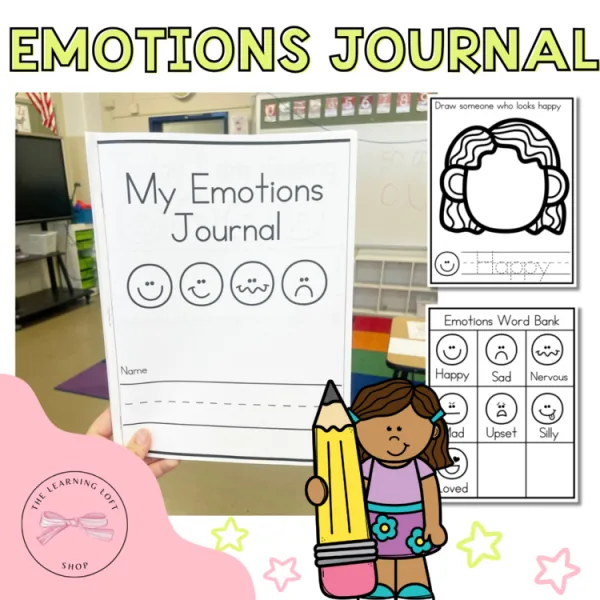 Emotions Journal | SEL activities and resources | No Prep Easy | K-2