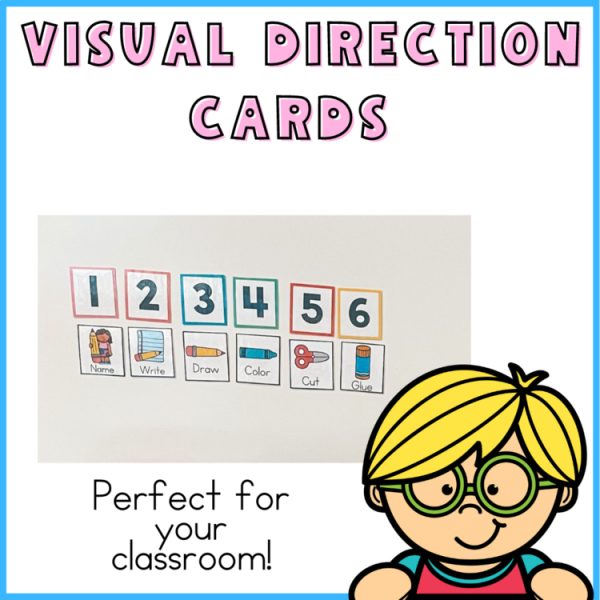 Visual Direction Cards | Classroom Directions and Steps