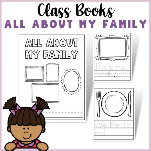 Kindergarten All About My Family Book | Project for Families | Simple + Easy